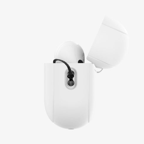 ACS05479 - Apple AirPods Pro 2 Case Silicone Fit + strap in black showing the front and side with strap